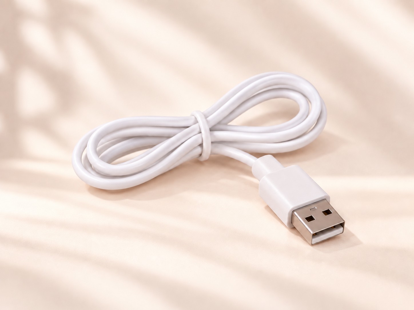 Cabo USB branco para carregamento